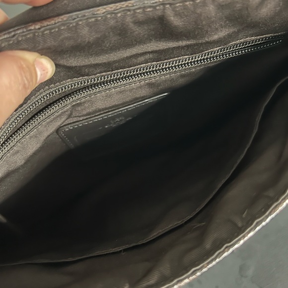 Coach Heritage Signature Map Mahogany/Brown Pebbled Messenger Bag Unisex - Picture 7 of 9